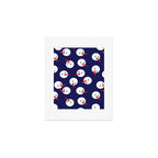 Snowmen pattern on dark Art Print Gallery Image 1
