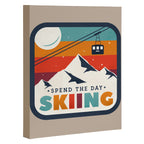 Spend The Day Skiing-Ski Badge Canvas Print Gallery Image 3