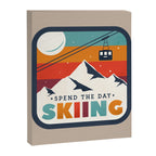 Spend The Day Skiing-Ski Badge Canvas Print Gallery Image 8