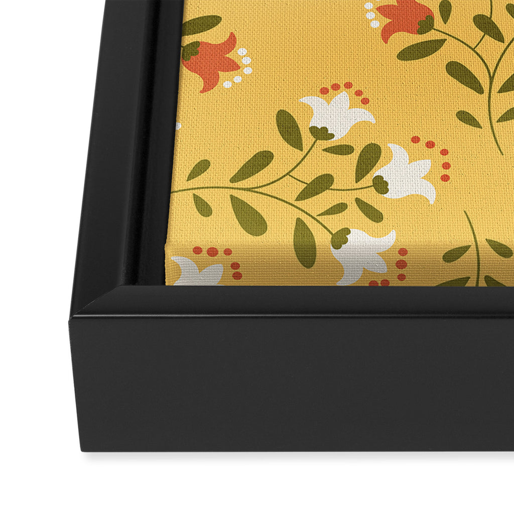 Spring Sunny Floral Pattern Framed Canvas Print Gallery Image 3