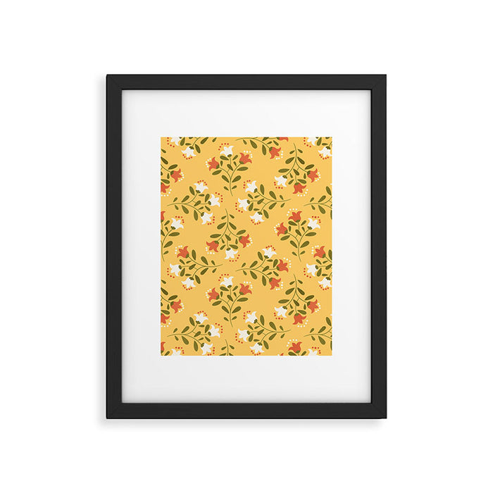 Spring Sunny Floral Pattern Framed Art Print Gallery Image 1