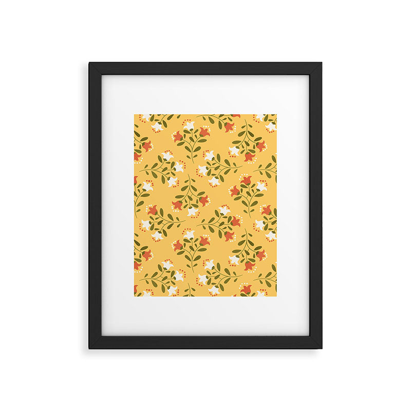 Spring Sunny Floral Pattern Framed Art Print Gallery Image 6