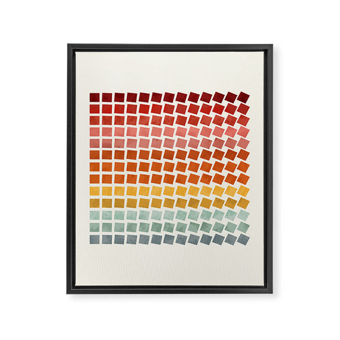 Squares rotation Framed Canvas Print Gallery Image 1