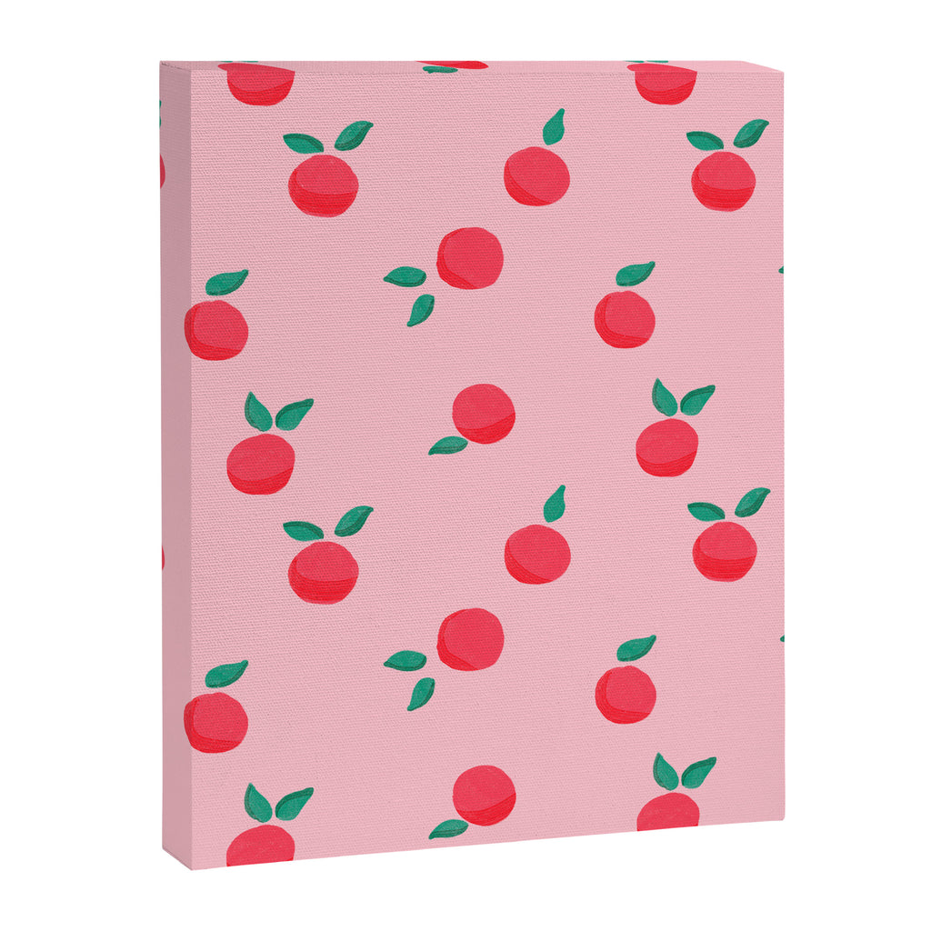 Summer Pink Peaches Pattern Canvas Print Gallery Image 8