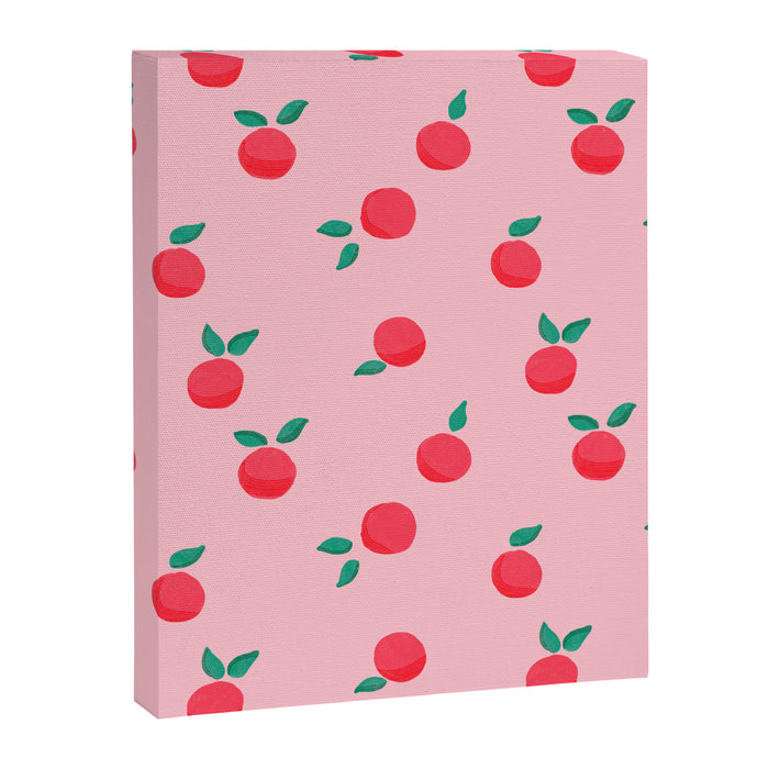 Summer Pink Peaches Pattern Canvas Print Gallery Image 1