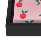 Summer Pink Peaches Pattern Framed Canvas Print Gallery Image 3