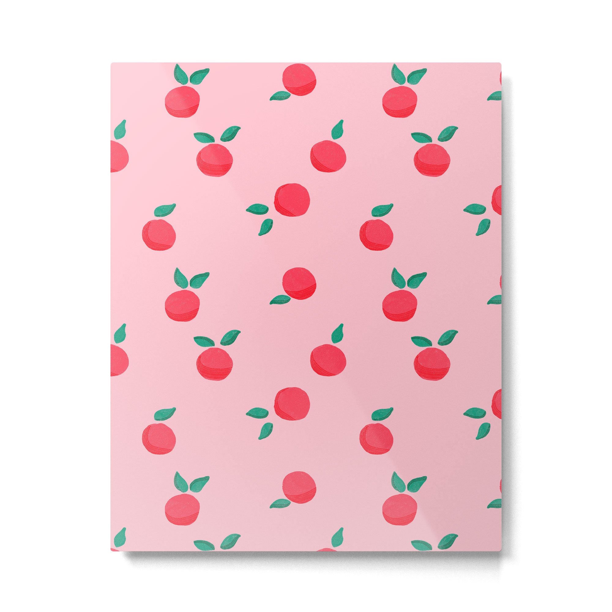Summer Pink Peaches Pattern Metal Print Gallery Image 6