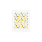 Sunny Mediterranean Lemon Pattern  Summer Coastal Vibes Art Print Gallery Image 1