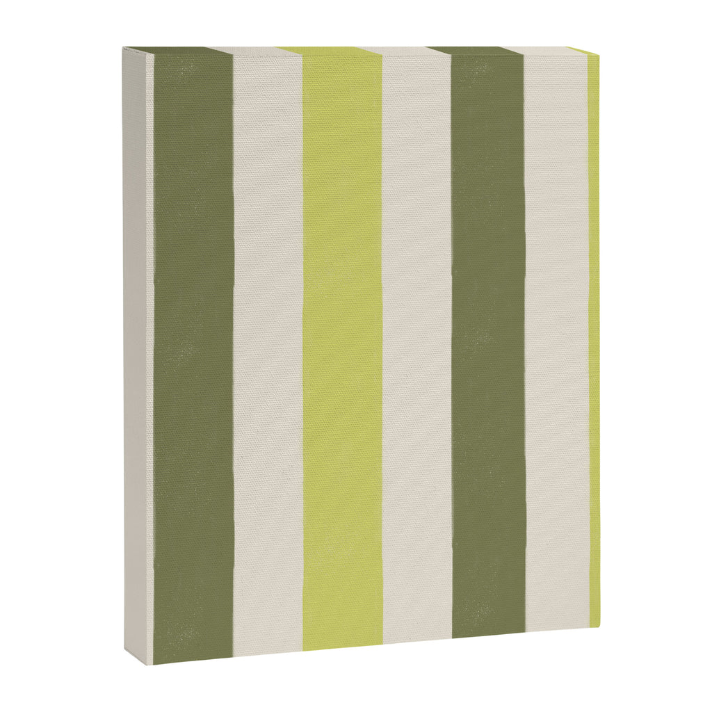 Textured Striped Pattern in Olive and Yellow Canvas Print Gallery Image 8