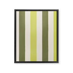Textured Striped Pattern in Olive and Yellow Framed Canvas Print Gallery Image 8