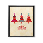 Three Christmas Trees Framed Canvas Print Gallery Image 8