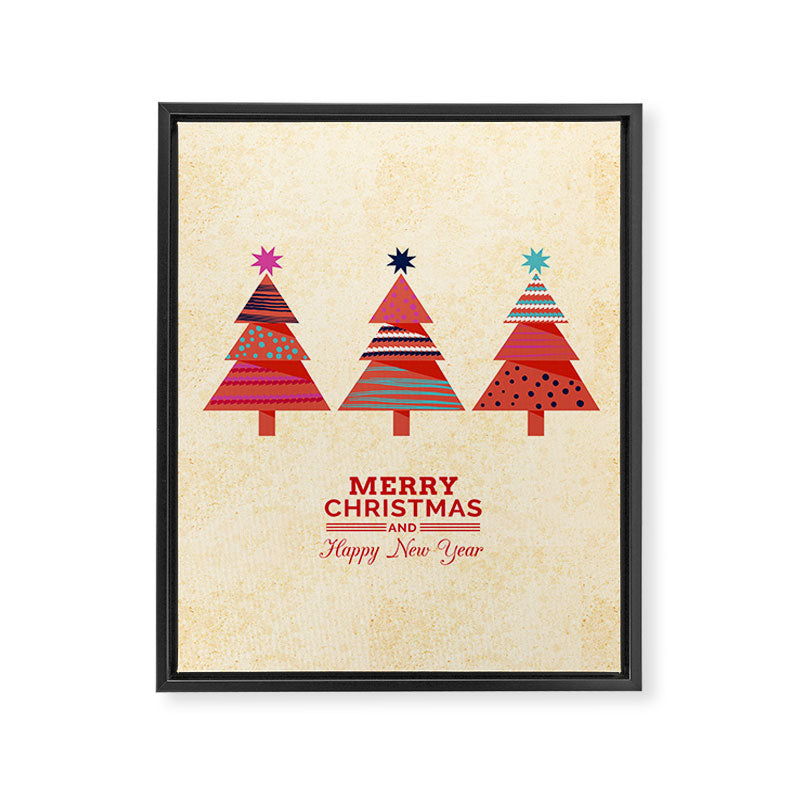 Three Christmas Trees Framed Canvas Print Gallery Image 8