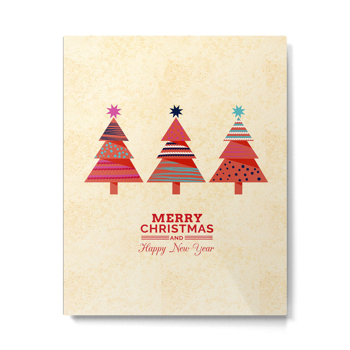 Three Christmas Trees Metal Print Gallery Image 1