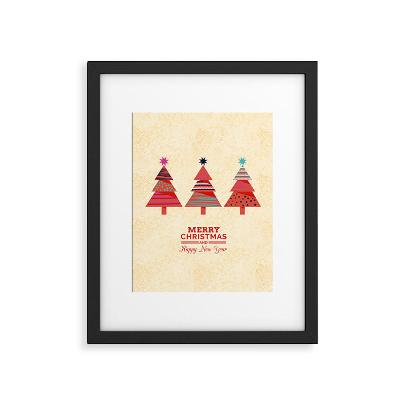 Three Christmas Trees Framed Art Print Gallery Image 6
