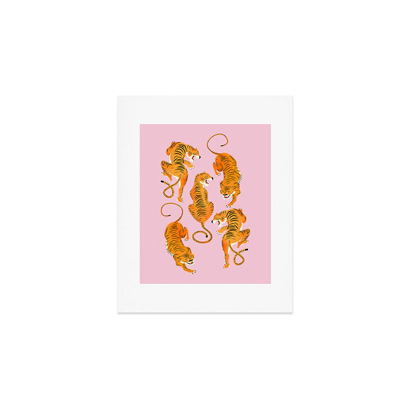 Three fierce tigers Art Print Gallery Image 1