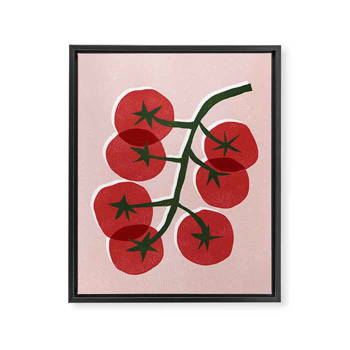 Tomatoes On A Branch Framed Canvas Print Gallery Image 1