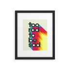 Too Rad To Be Sad - neon rainbow Framed Art Print Gallery Image 4