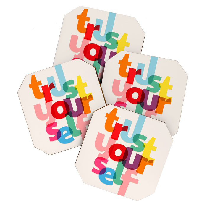 Trust Yourself Typography Coaster Gallery Image 1
