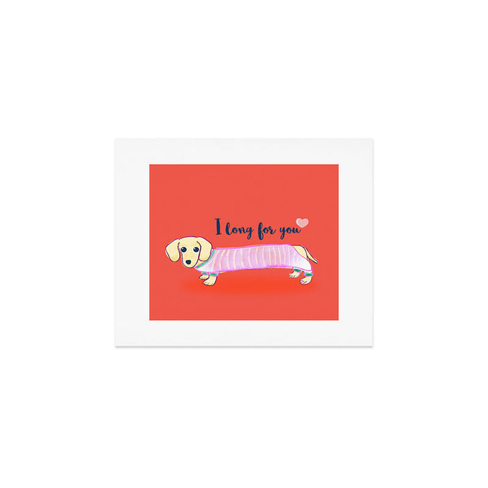 Valentine's Day dachshund dog Art Print Gallery Image 1