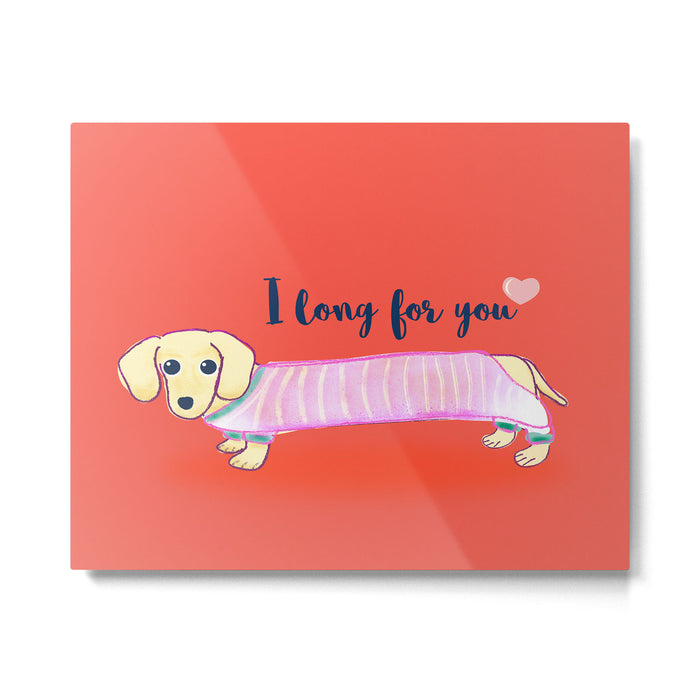 Valentine's Day dachshund dog Metal Print Gallery Image 1