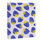 Vibrant Blue Strawberry Pattern Canvas Print Gallery Image 8