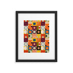 Vibrant Geometric Squares and Circles Pattern - Modern Craft Framed Art Print Gallery Image 6