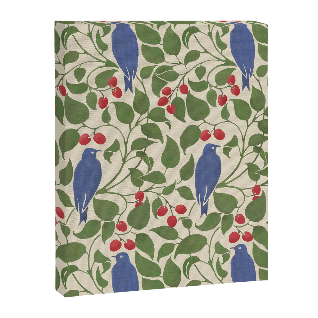 Vintage Blue Birds And Cherries Canvas Print Gallery Image 8