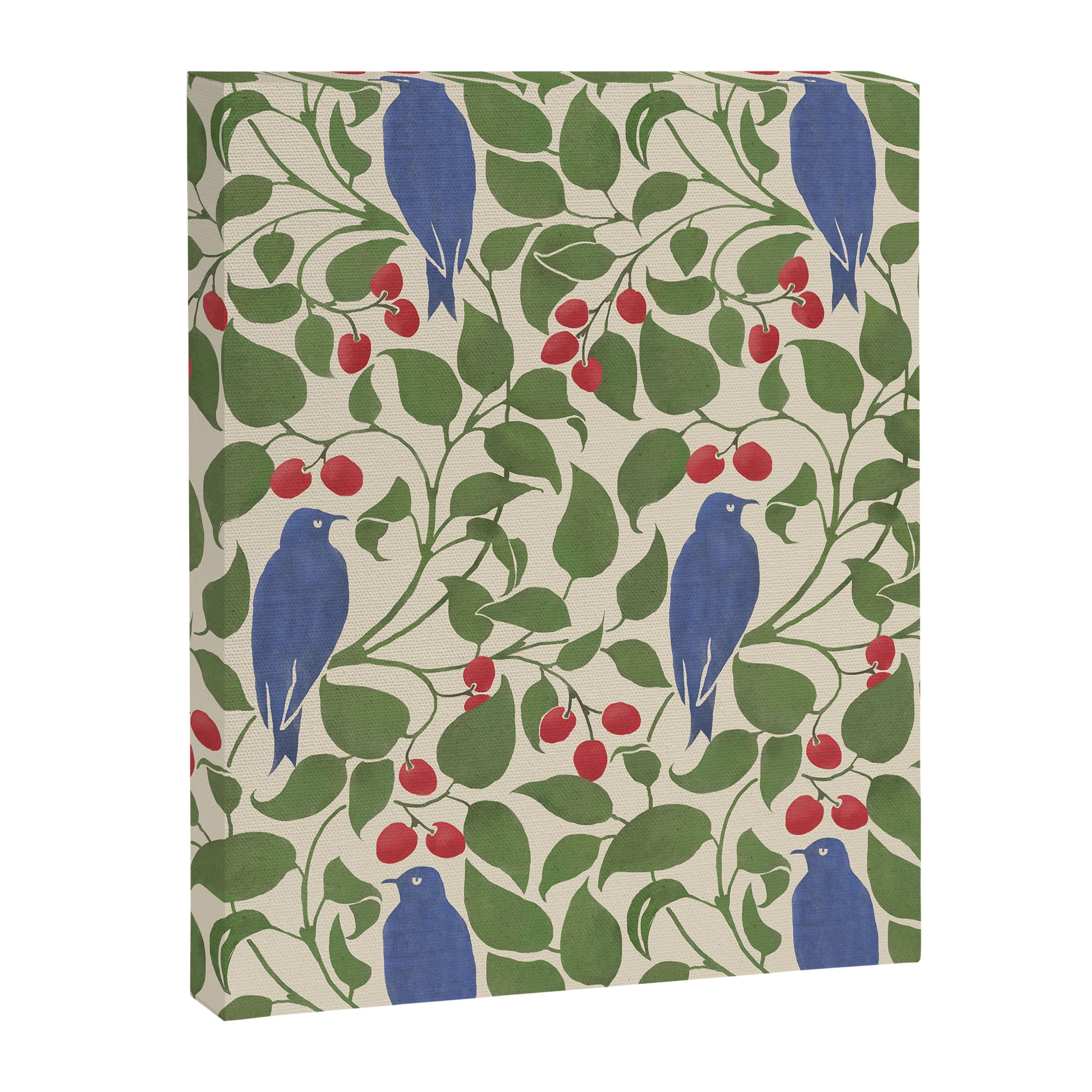 Vintage Blue Birds And Cherries Canvas Print Gallery Image 8