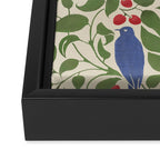Vintage Blue Birds And Cherries Framed Canvas Print Gallery Image 3