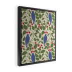 Vintage Blue Birds And Cherries Framed Canvas Print Gallery Image 2