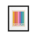 Vintage Rainbow Have Fun Text Framed Art Print Gallery Image 6