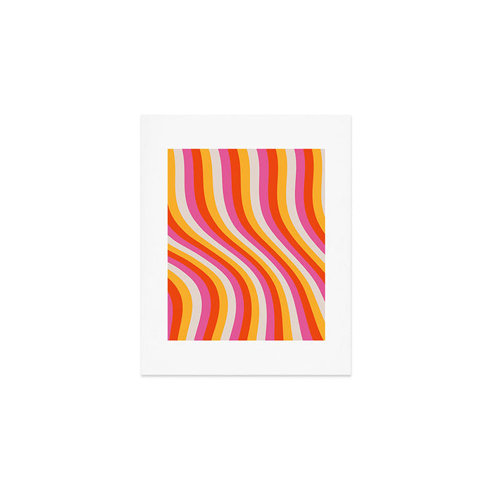 Wavy Retro Stripes Art Print Gallery Image 1