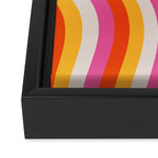 Wavy Retro Stripes Framed Canvas Print Gallery Image 3