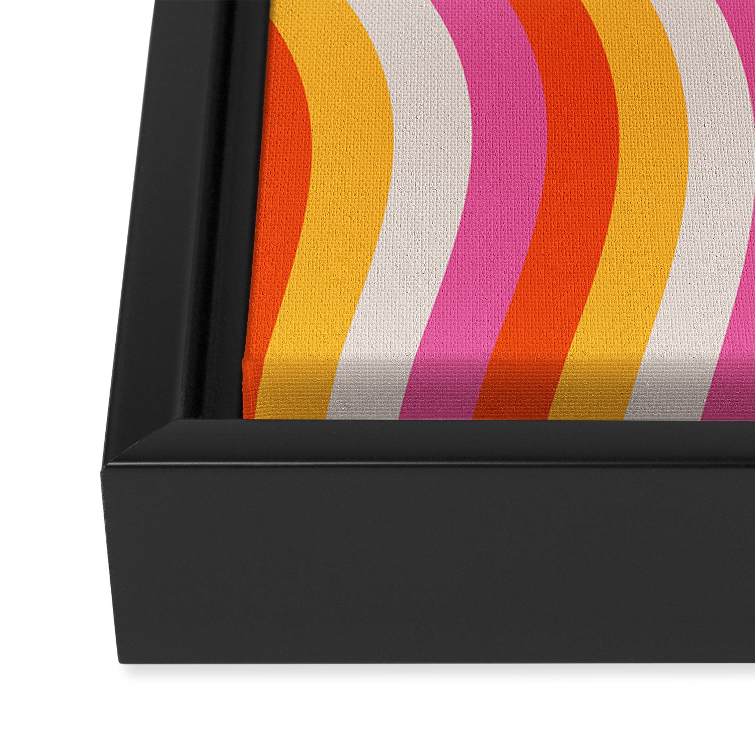 Wavy Retro Stripes Framed Canvas Print Gallery Image 3