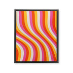 Wavy Retro Stripes Framed Canvas Print Gallery Image 8