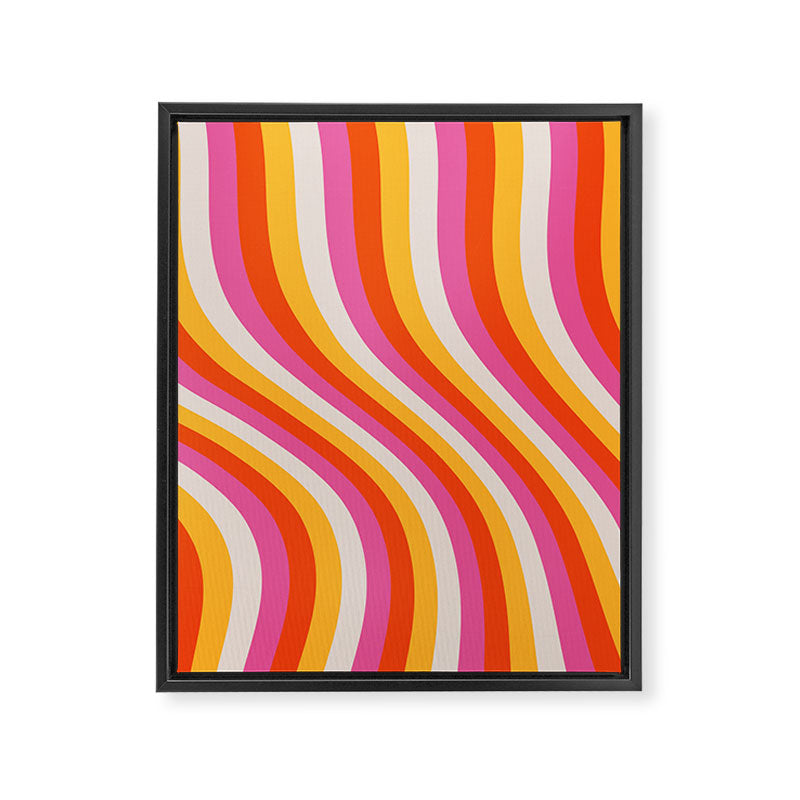 Wavy Retro Stripes Framed Canvas Print Gallery Image 8