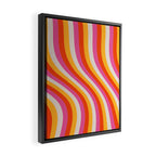 Wavy Retro Stripes Framed Canvas Print Gallery Image 2