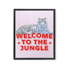 welcome to the jungle - retro tiger Framed Canvas Print Gallery Image 8