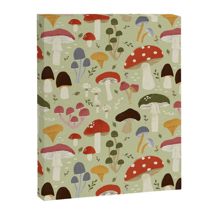 Whimsical Forest Mushrooms Pattern Canvas Print Gallery Image 1
