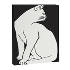 White Cat On Black Canvas Print Gallery Image 8
