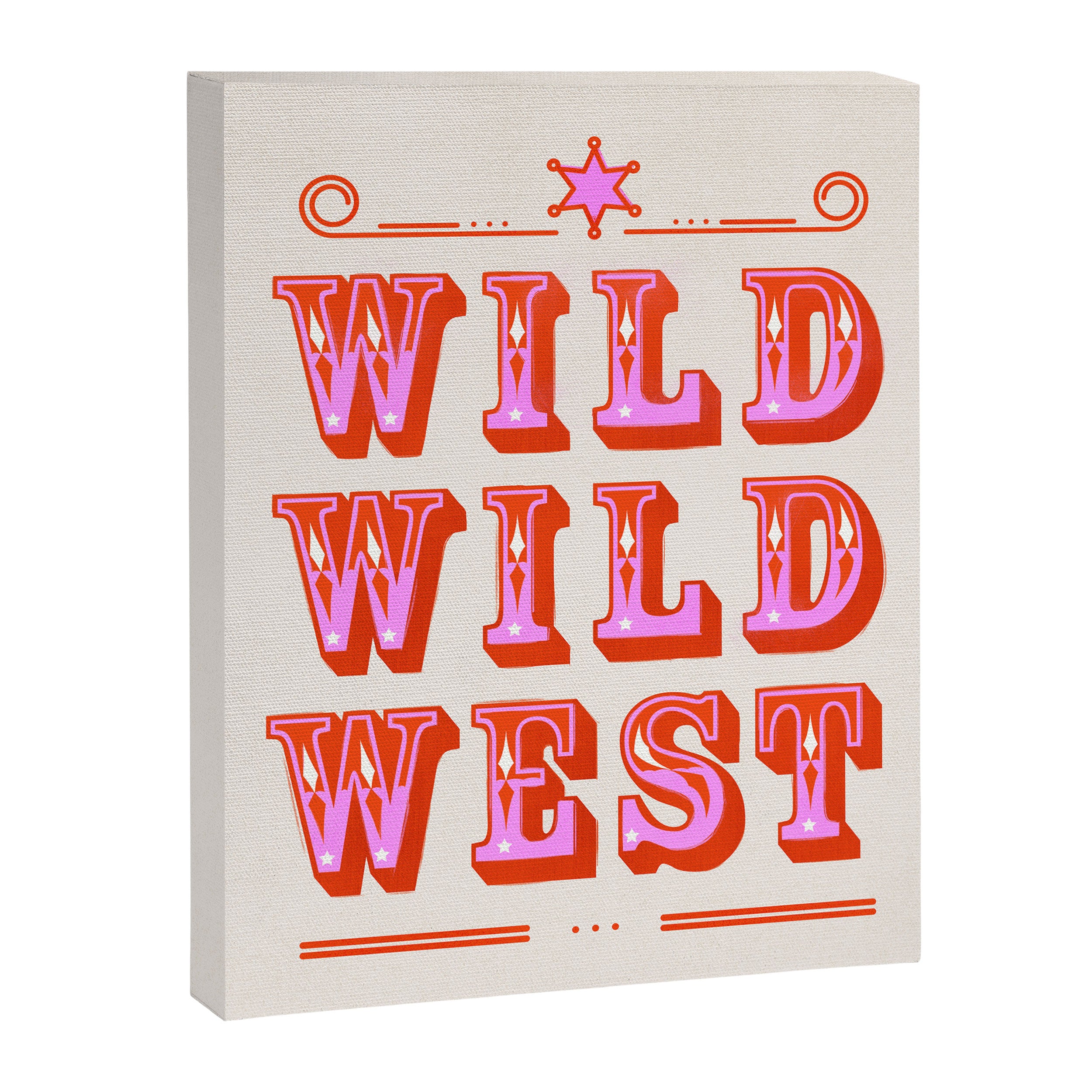 Wild Wild West Cowboy Typography Canvas Print Gallery Image 8