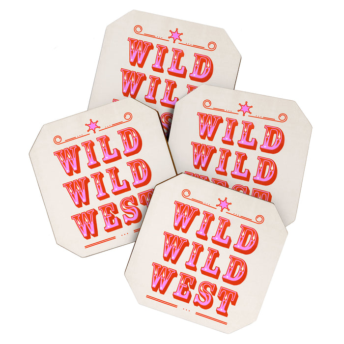 Wild Wild West Cowboy Typography Coaster Gallery Image 1
