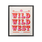Wild Wild West Cowboy Typography Framed Canvas Print Gallery Image 8