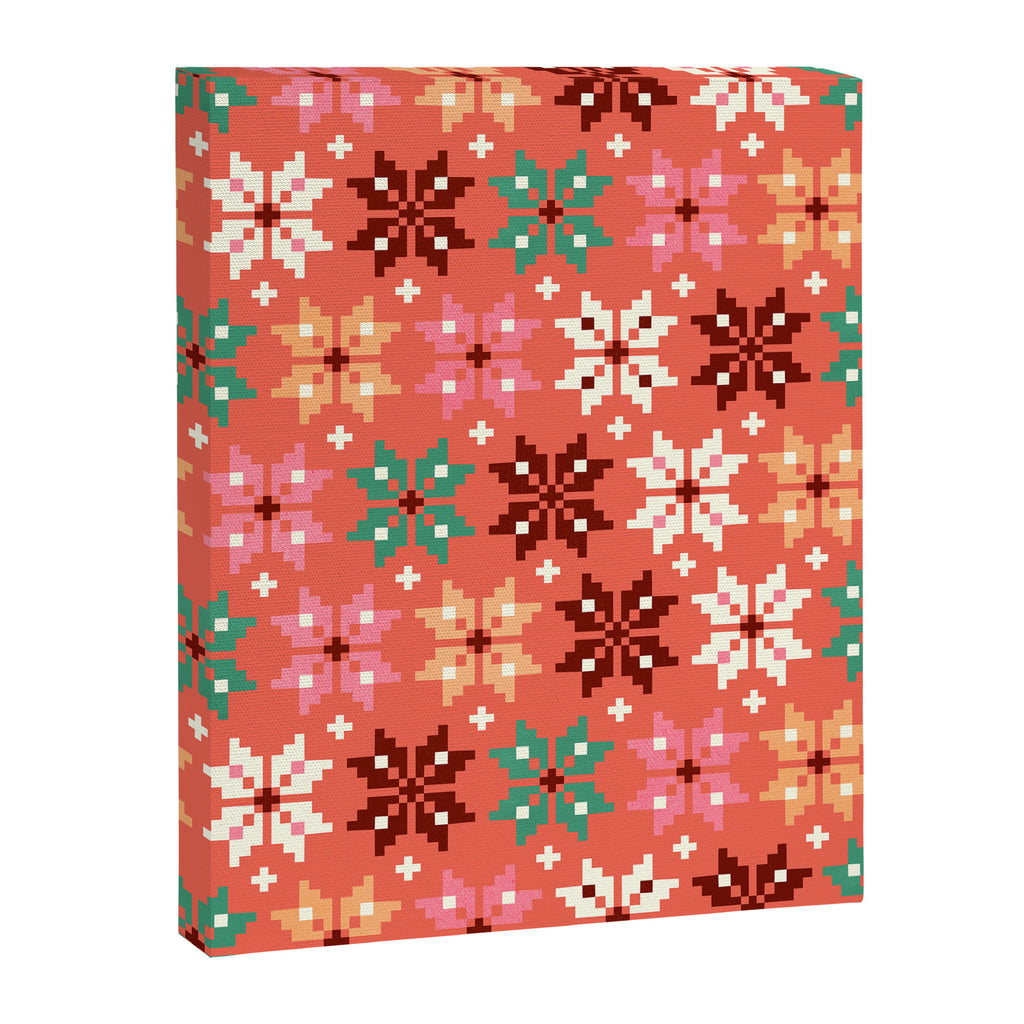 Winter Quilt Pattern no2 Canvas Print Gallery Image 8