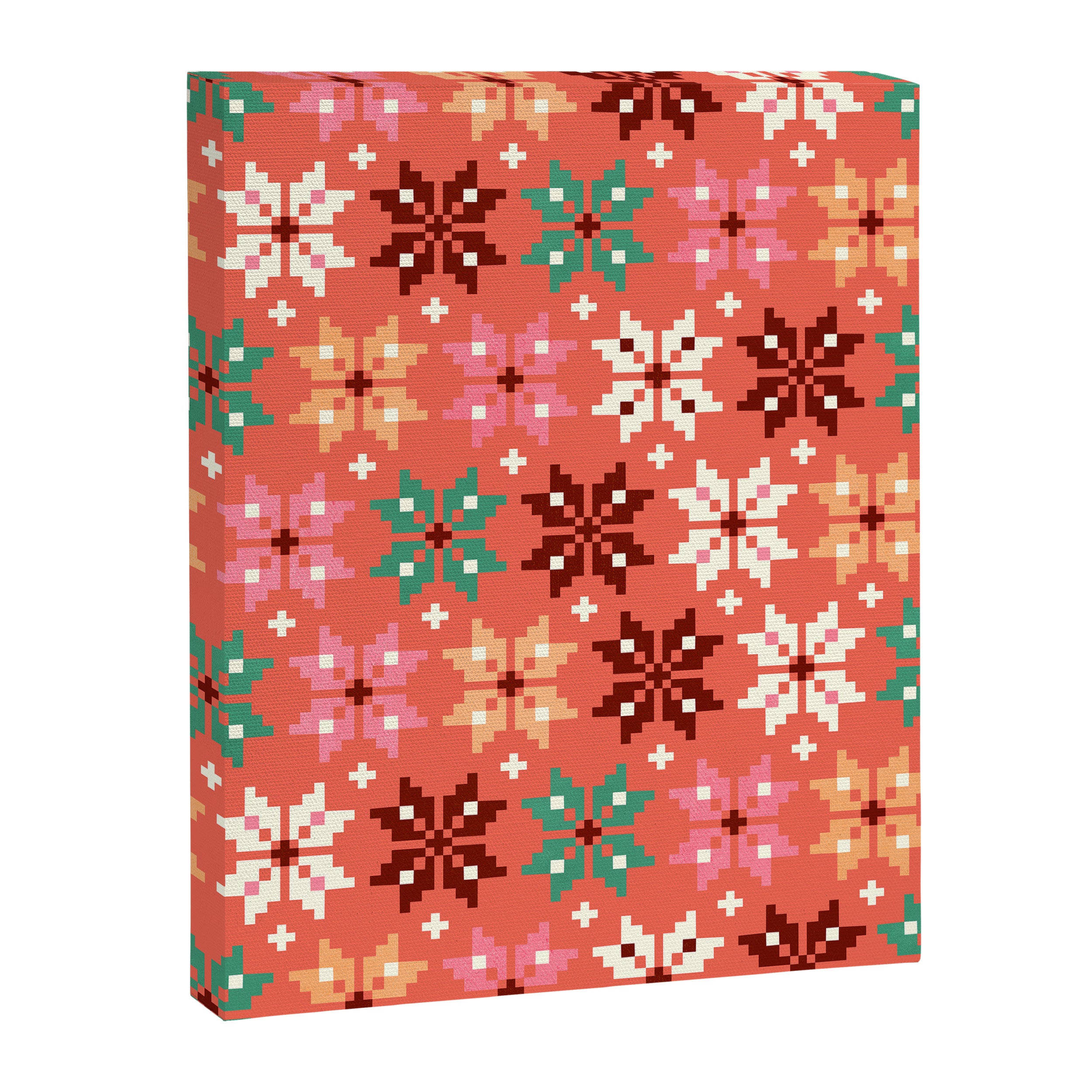 Winter Quilt Pattern no2 Canvas Print Gallery Image 8