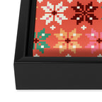 Winter Quilt Pattern no2 Framed Canvas Print Gallery Image 3