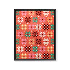 Winter Quilt Pattern no2 Framed Canvas Print Gallery Image 8