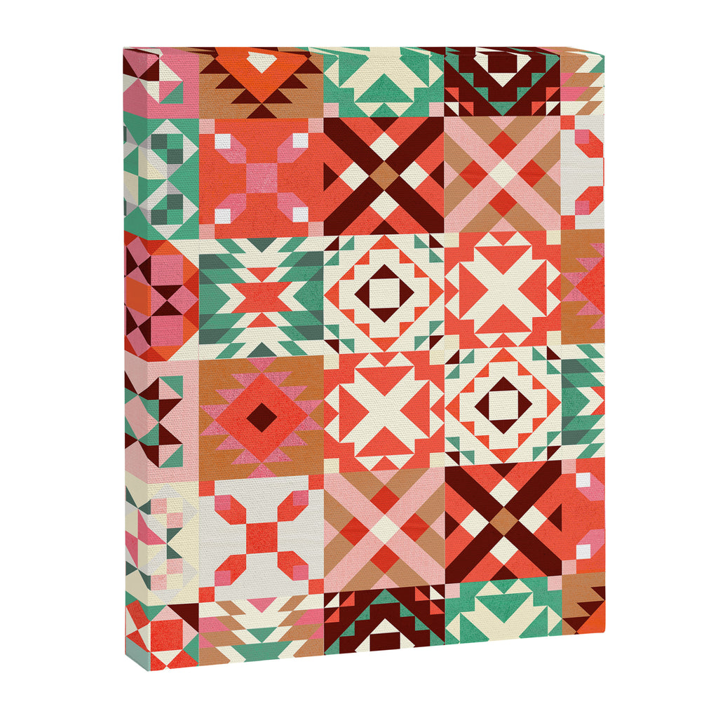 Winter Quilt Pattern no4 Canvas Print Gallery Image 8