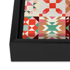Winter Quilt Pattern no4 Framed Canvas Print Gallery Image 3
