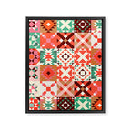 Winter Quilt Pattern no4 Framed Canvas Print Gallery Image 8